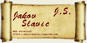 Jakov Slavić vizit kartica